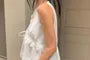 Sleeveless V-Neck Lace Trim Plain Crop Top