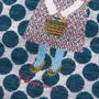Parlor Suzurando Cat Jacquard Mini Crossbody Bag Blue