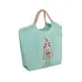 Parlor Suzurando Water Repellent Cat Embroidery Tote Bag M Size Mint