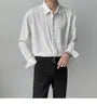 Long-Sleeve Button-Up Plain Shirt