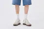 Mid Rise Washed Rhinestone Denim Shorts