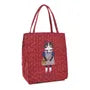Parlor Suzurando Cat Jacquard Small Tote Bag Red