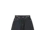 Mid Waist Slim Fit Washed Denim Shorts
