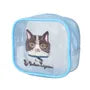 Parlor Suzurando Cat Mesh Makeup Pouch Blue
