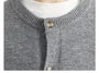 Crewneck Button-Up Plain Cardigan