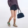 High Waist Drawstring Plain Sweatshorts